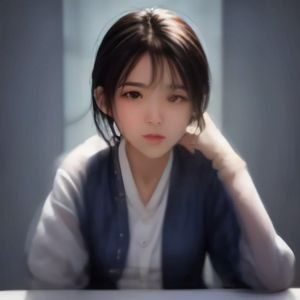 年轻女性内容编辑在笔记本前整理资料，桌上放着笔记本和咖啡